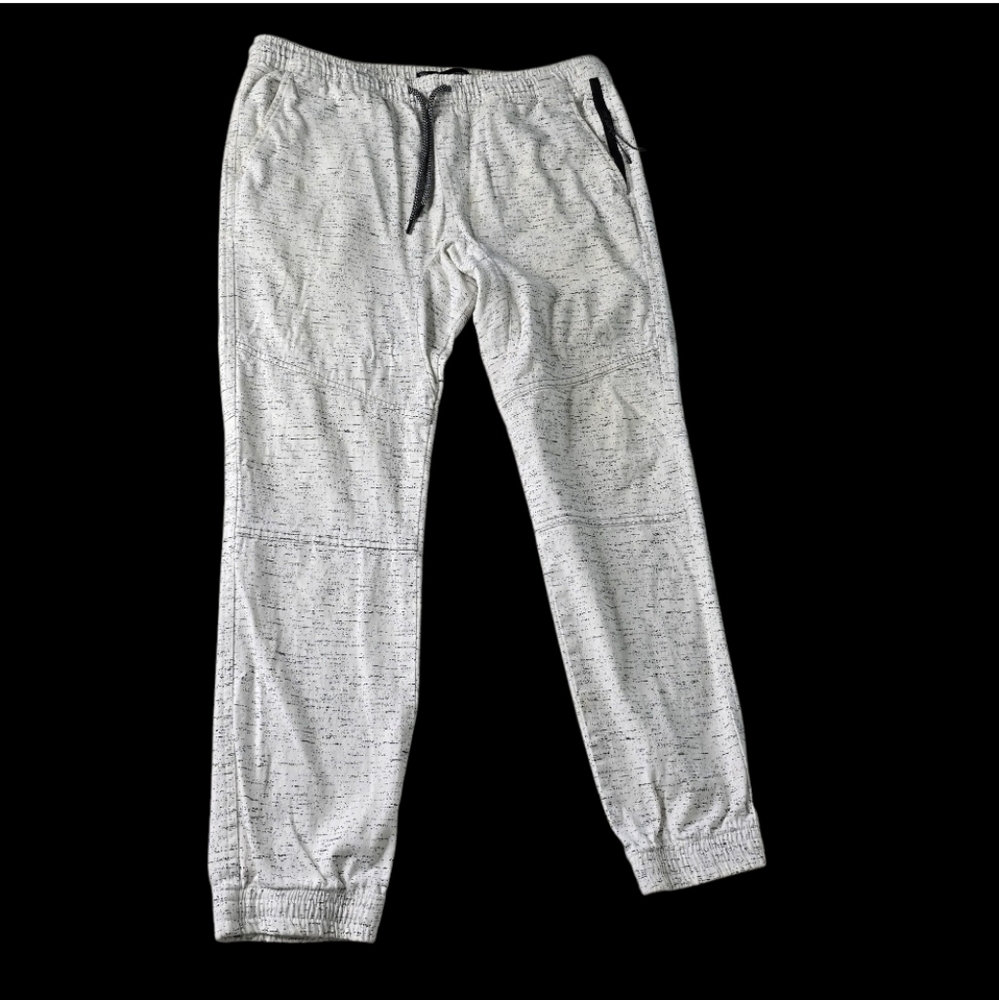 Broklyn Jogger  Pants with Drawstring Size L white black *